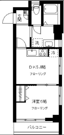 祐天寺ハイツ301の間取り