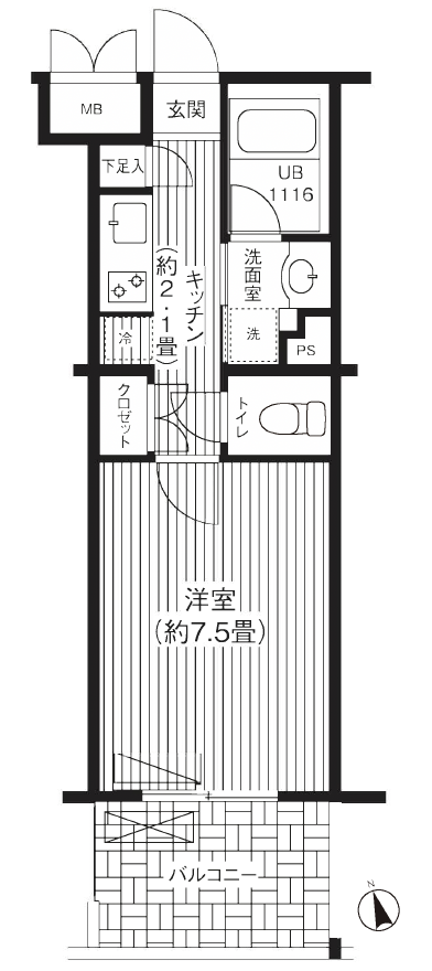 ステラメゾン下北沢103の間取り