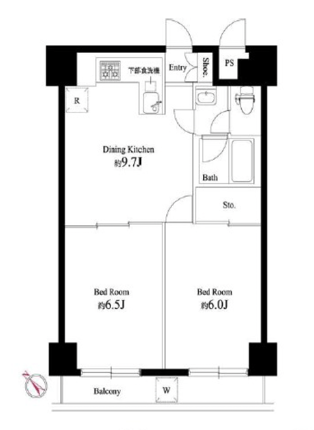 ライオンズマンション目黒青葉台タウンハウス1002の間取り