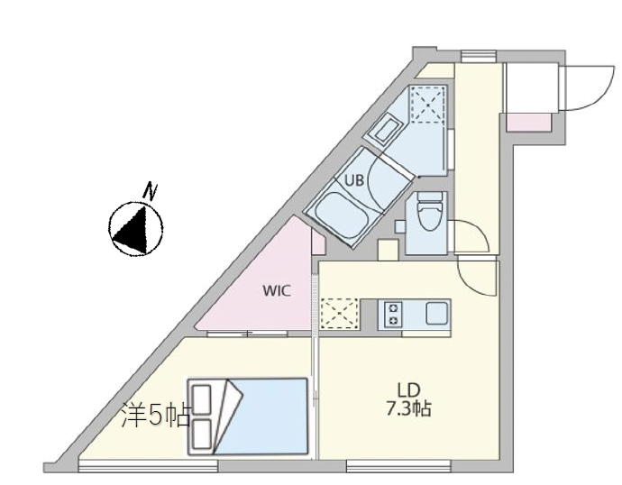 クーカイテラス学芸大学205の間取り