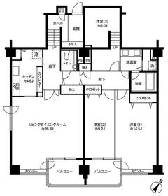 参宮橋マンション502の間取り