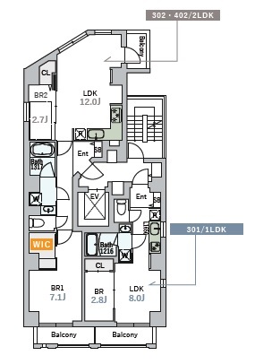 Gran Duo三軒茶屋11(グランデュオ三軒茶屋11)402の間取り