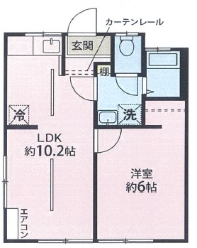 東海荘201の間取り