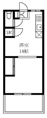 ハナブサマンション502の間取り