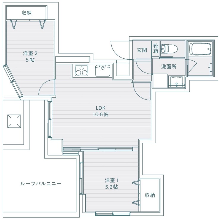 ライオンズマンション駒場601の間取り