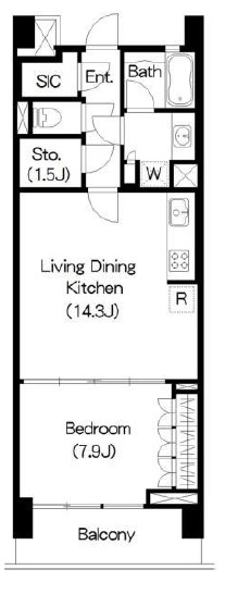 Brillia ist 三軒茶屋 ブラッサムテラス601の間取り