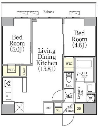 アジールコート三軒茶屋302の間取り