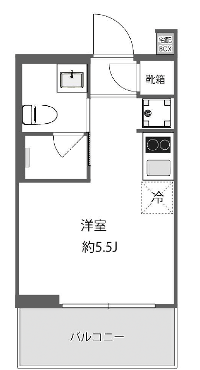 プラウド中目黒208の間取り