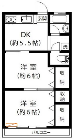 椎の木荘101の間取り