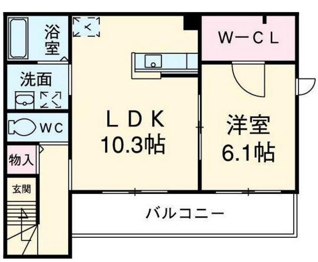 カーサ　マグノリア202の間取り