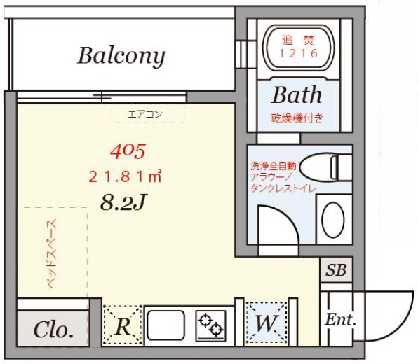グランドハウス中目黒405の間取り