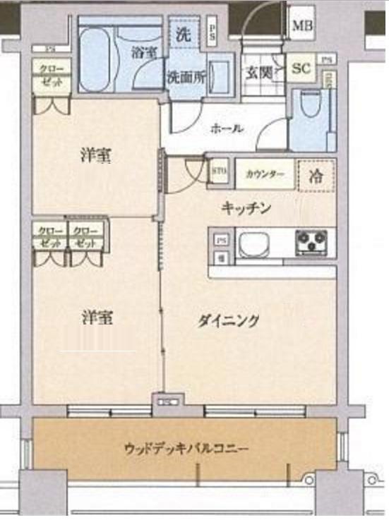 クオリアY’z恵比寿309の間取り