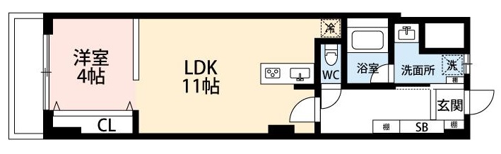 ニュー外苑ハイツ304の間取り