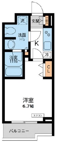 パシフィックコート目黒南0106の間取り