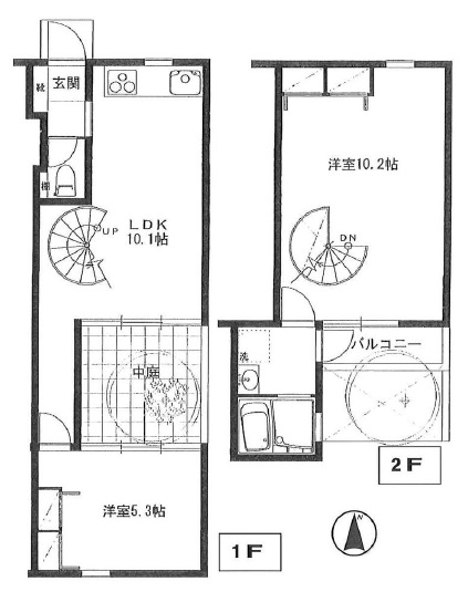 コンフォルテ駒沢公園1Aの間取り