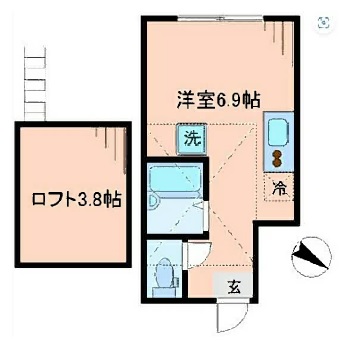 ポモドーロ三軒茶屋105の間取り