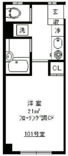 ソレイユ三宿101の間取り