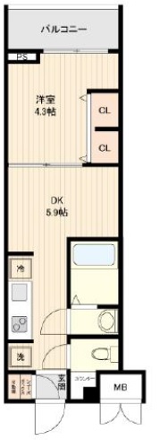 ウィルテラス用賀407の間取り