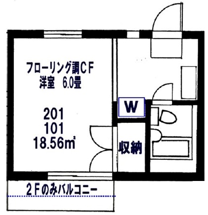 グランデュール池尻201の間取り