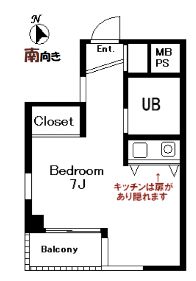 リテーラ中目黒401の間取り