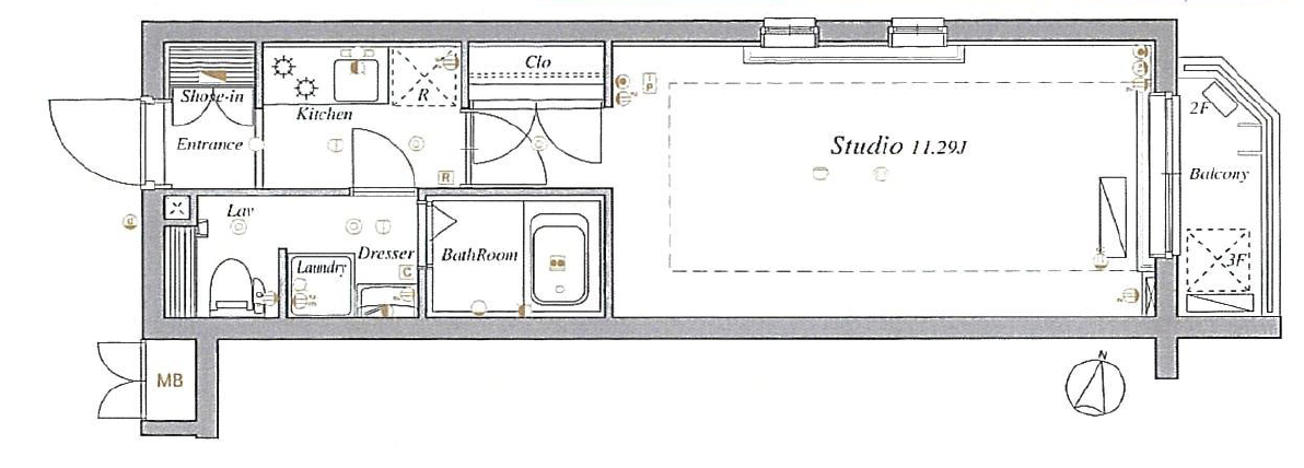 ディム三軒茶屋308の間取り