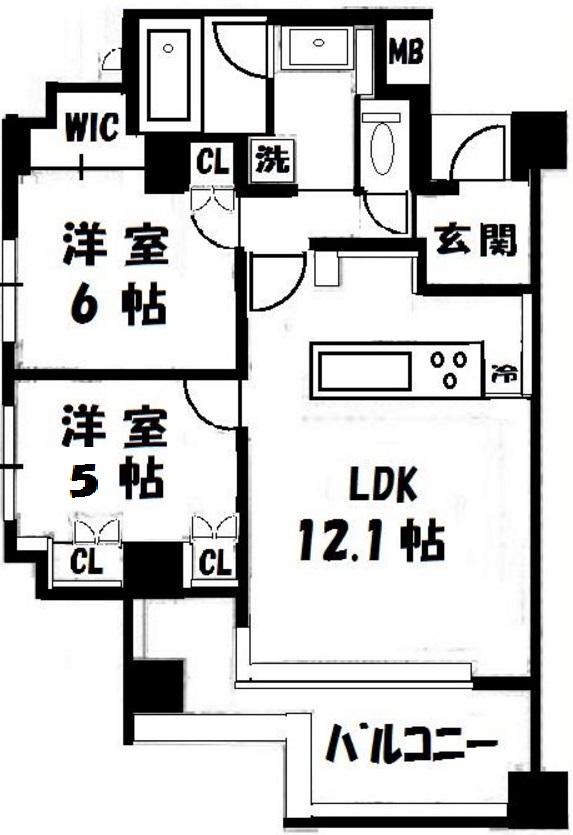 ピアース三軒茶屋レジデンス401の間取り