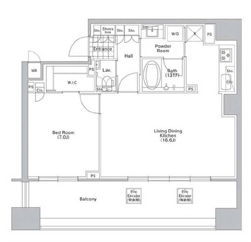 コンフォリア渋谷WEST1006の間取り
