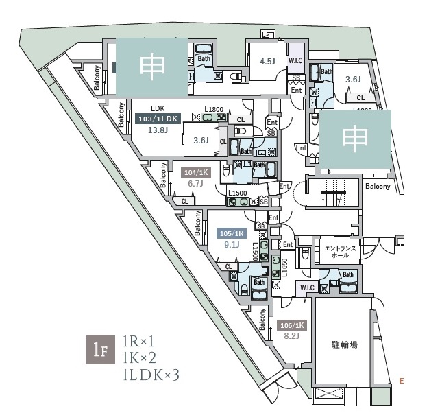 GranDuo世田谷16106の間取り