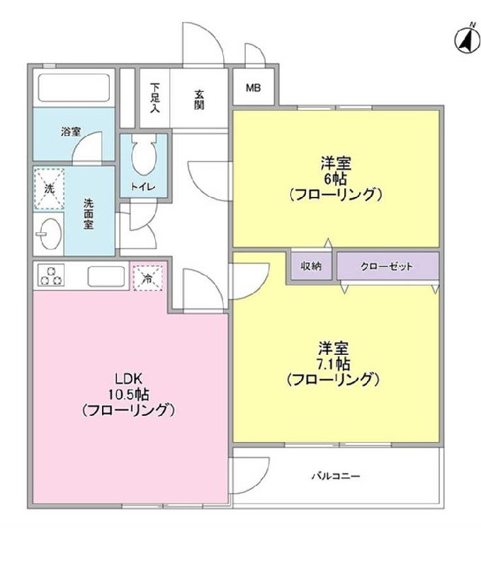 ドルチェ上用賀104の間取り