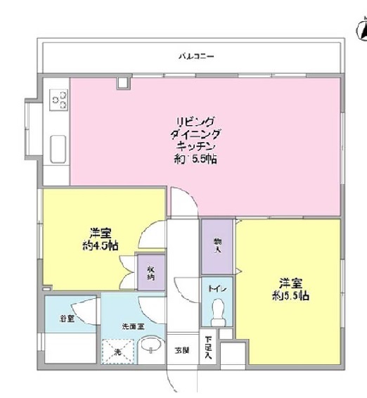 アトラス富ヶ谷207の間取り