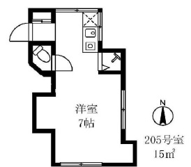 コーポ三鈴205の間取り