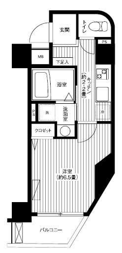 ハラスパジオ下北沢201の間取り