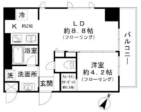 ガーデンヒルズ柿の木坂105の間取り