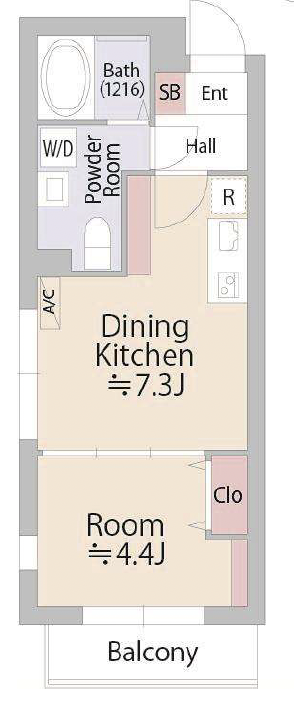 COMPOSITE目黒学芸大学THEPARK202の間取り