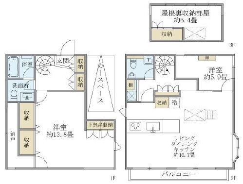 世田谷岡本2丁目戸建1号室の間取り