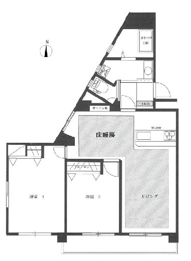 タカノハマンション403の間取り