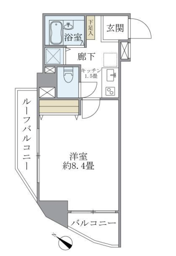 エクセリア都立大501の間取り