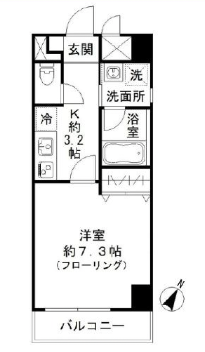 COZY COURT三軒茶屋 TOKYO201の間取り