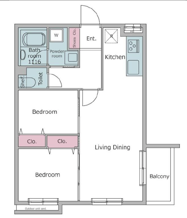 レジディア世田谷若林314の間取り