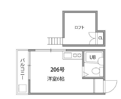 ドミール池尻206の間取り