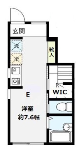 La-Fina Wakabayashi（ラフィーナ若林）Eの間取り