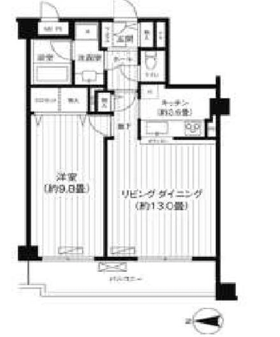 ガーデンコート下馬303の間取り