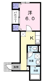 アンジュ三軒茶屋101の間取り