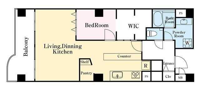 駒沢不二ロイヤルハイツ207の間取り