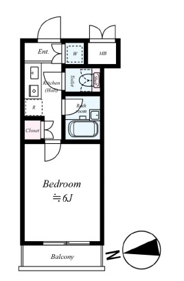 ルーブル三軒茶屋Ⅱ104の間取り