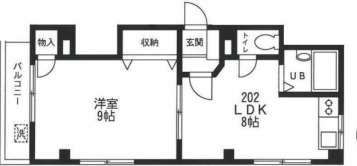 ラフィーネ学芸大学202の間取り