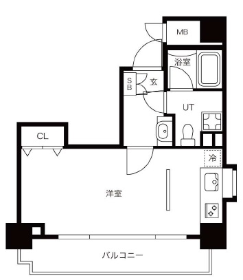 朝日ツイン目黒B棟705の間取り