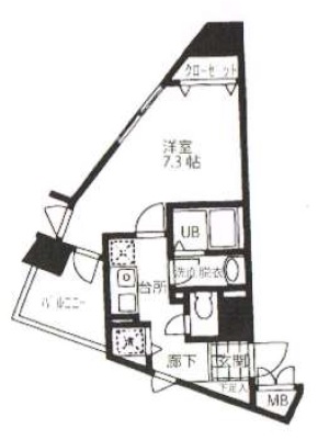クレミエヒロイ604の間取り