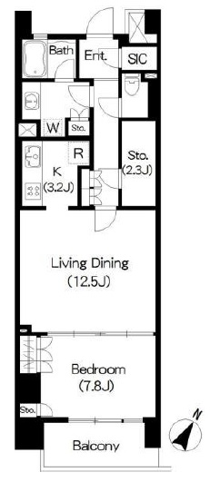 Brillia ist 三軒茶屋ブラッサムテラス320の間取り