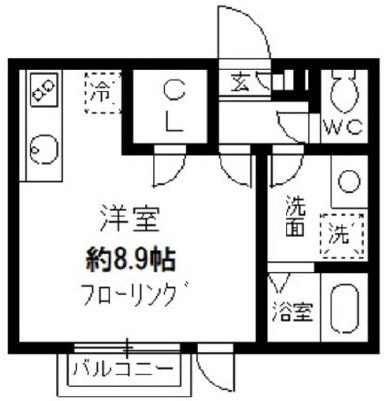 シュシュ自由が丘202の間取り